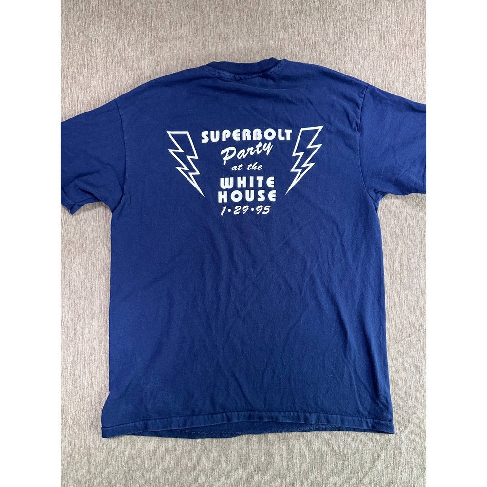 Vintage 1995 San Diego Chargers Superbolt Party White House T-Shirt Hanes Large - Picture 3 of 6
